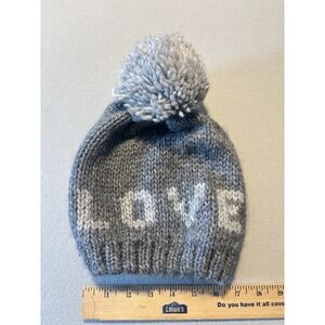 Nardi Tagliaferri Alpaca Wool Gray Chunky Knit Pom Beanie Made in Italy Women